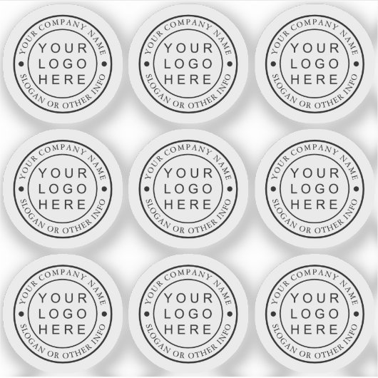 Ronde zakelijke Logo, aangepaste wissel Sticker (Voorkant)