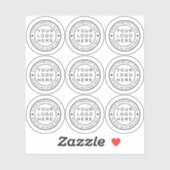 Ronde zakelijke Logo, aangepaste wissel Sticker (Vel)