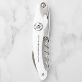 Ronde Zakelijke Logo Professionele Handelsnaam Kurkentrekker (Achterkant)