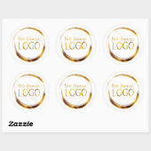 Ronde zakelijke Logo voor witte promo Ronde Sticker (Vel)