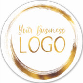 Ronde zakelijke Logo voor witte promo Sticker (Voorkant)