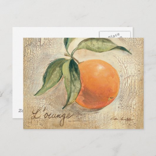 Ronde zalige Oranje vruchten Briefkaart (Voorkant / Achterkant)