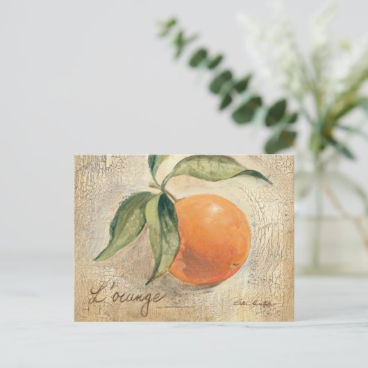 Ronde zalige Oranje vruchten Briefkaart (Staand voorkant)