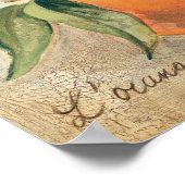 Ronde zalige Oranje vruchten Poster (Hoek)