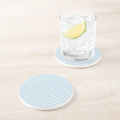 Ronde zandsteen Onderzetter, blauwe en witte kazen Zandsteen Onderzetter (Zijkant)