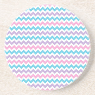 Ronde zandsteen Onderzetter, Multicolor Chevrons Onderzetter