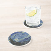 RONDE Zandsteen ONDERZETTER - "Sterrennacht" -van  (Zijkant)