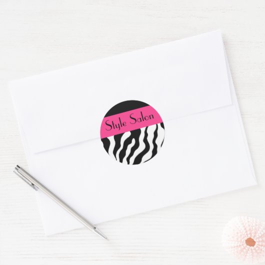 Ronde Zebra Stickers (Envelop)