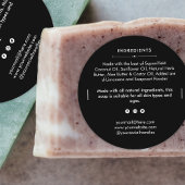 Ronde zeepstang Ingrediënten Productlabel Sticker
