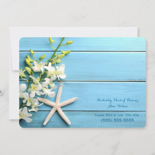 Ronde Zeester Bachelorette Feest Uitnodigingen (Achterkant)