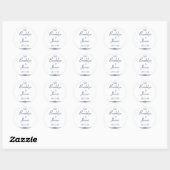 Ronde Zeevaart Huwelijksstickers Met Ankers Ronde Sticker (Vel)