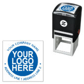 Ronde Zelfinkt Retouradresstempel met Logo Zelfinktende Stempel (In situ)