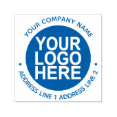 Ronde Zelfinkt Retouradresstempel met Logo Zelfinktende Stempel (Design)