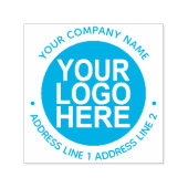 Ronde Zelfinkt Retouradresstempel met Logo Zelfinktende Stempel (Design)