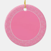 Ronde zoete roze-puppy-Sjabloon- Keramisch Ornament (Achterkant)