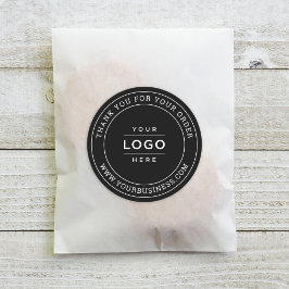 Ronde zwarte, aangepaste zakelijke Logo Ronde Sticker