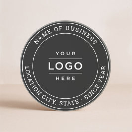 Ronde zwarte, aangepaste zakelijke Logo Zandsteen Onderzetter
