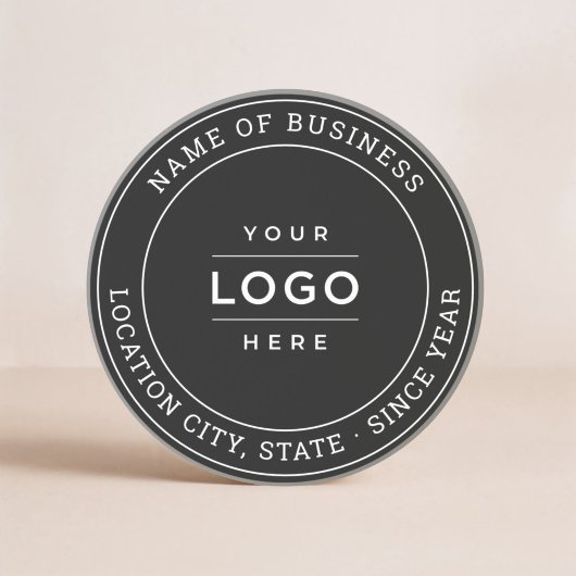 Ronde zwarte, aangepaste zakelijke Logo Zandsteen Onderzetter