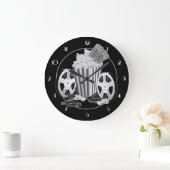 Ronde zwarte en witte films grote klok (Huis)