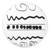 Ronde, zwarte en witte flacon keramische knop (Voorkant)