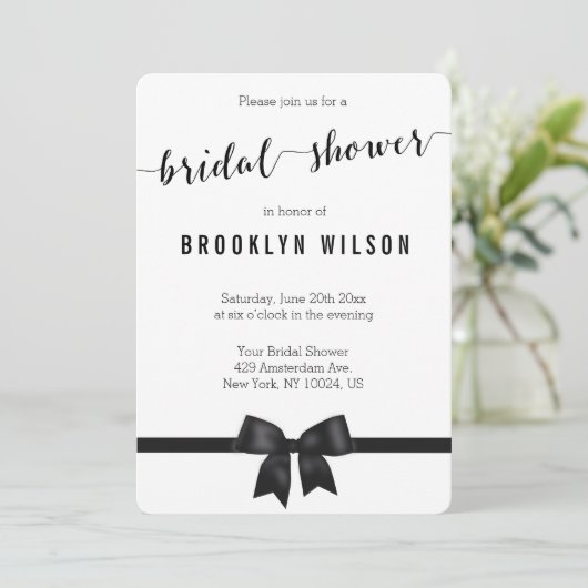 Ronde zwarte en witte Vrijgezellenfeest nodigt u u Kaart (Staand voorkant)