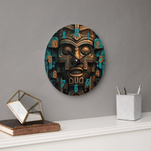 Ronde zwarte houten Lijsten klok