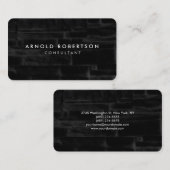 Ronde zwarte kerner - minimalistisch minimalistisc visitekaartje (Voorkant / Achterkant)