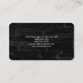 Ronde zwarte kerner - minimalistisch minimalistisc visitekaartje (Achterkant)