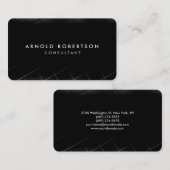Ronde zwarte kerner - minimalistisch visitekaartje (Voorkant / Achterkant)