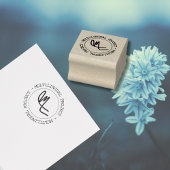 Ronde Zwarte Logo Kleine Bedrijven Rubberstempel