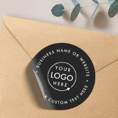 Ronde Zwarte Sticker | Zakelijk Logo Label Zegel