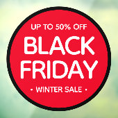 Ronde zwarte vrijdag Eenvoudige, moderne, eenvoudi Raamsticker (Vel 3)