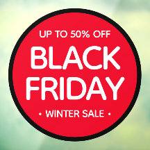 Ronde zwarte vrijdag Eenvoudige, moderne, eenvoudi