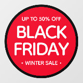 Ronde zwarte vrijdag Eenvoudige, moderne, eenvoudi Raamsticker (Vel)