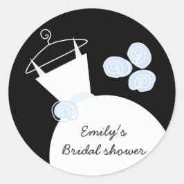 Ronde zwarte Vrijgezellenfeest van de bruiloft Gow Ronde Sticker