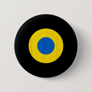Rondeel van de Oekraïense luchtmacht in blauw en g Ronde Button 5,7 Cm