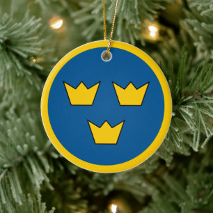 Rondeel van Zweden Keramisch Ornament