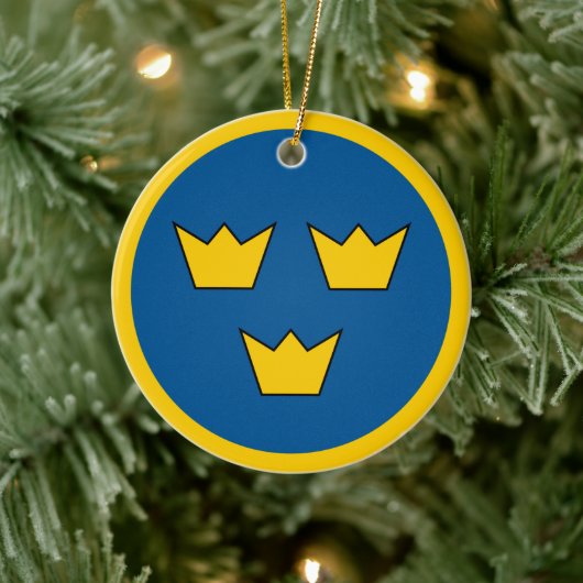 Rondeel van Zweden Keramisch Ornament (Boom)