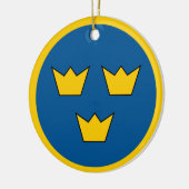 Rondeel van Zweden Keramisch Ornament (Links)