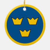 Rondeel van Zweden Keramisch Ornament (Achterkant)