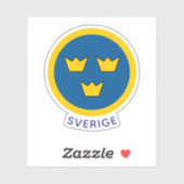 Rondeel van Zweden Sticker (Vel)