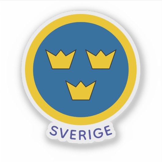 Rondeel van Zweden Sticker (Voorkant)