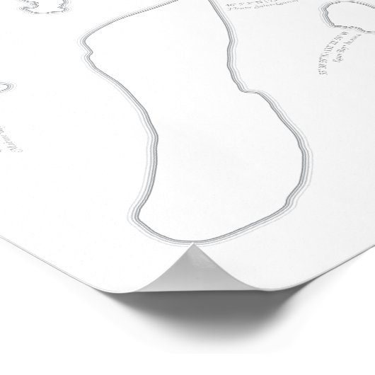 Rondeilanden en Iles Rondes van de VS en Canada Poster (Hoek)