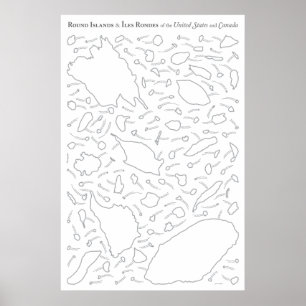 Rondeilanden en Iles Rondes van de VS en Canada Poster
