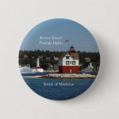 Rondeilanden, knop met ruitverlichting ronde button 5,7 cm (Voorkant)