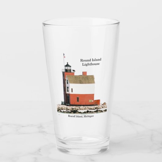 Rondeilanden vuurtorenglas glas (Voorkant)