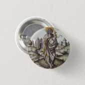 Rondel met Johannes de Doper Ronde Button 3,2 Cm (Voorkant /achterkant)