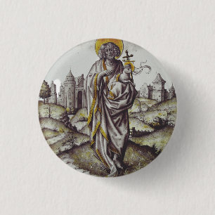 Rondel met Johannes de Doper Ronde Button 3,2 Cm