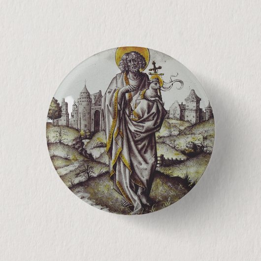 Rondel met Johannes de Doper Ronde Button 3,2 Cm (Voorkant)