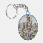 Rondel met Johannes de Doper Sleutelhanger (Voorkant Links)